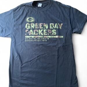 Green Bay Packers Camo Graphic Tee | NFL Football Shirt | Size Medium | Game Day